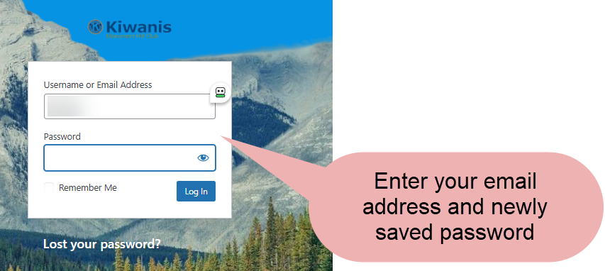 enter new password